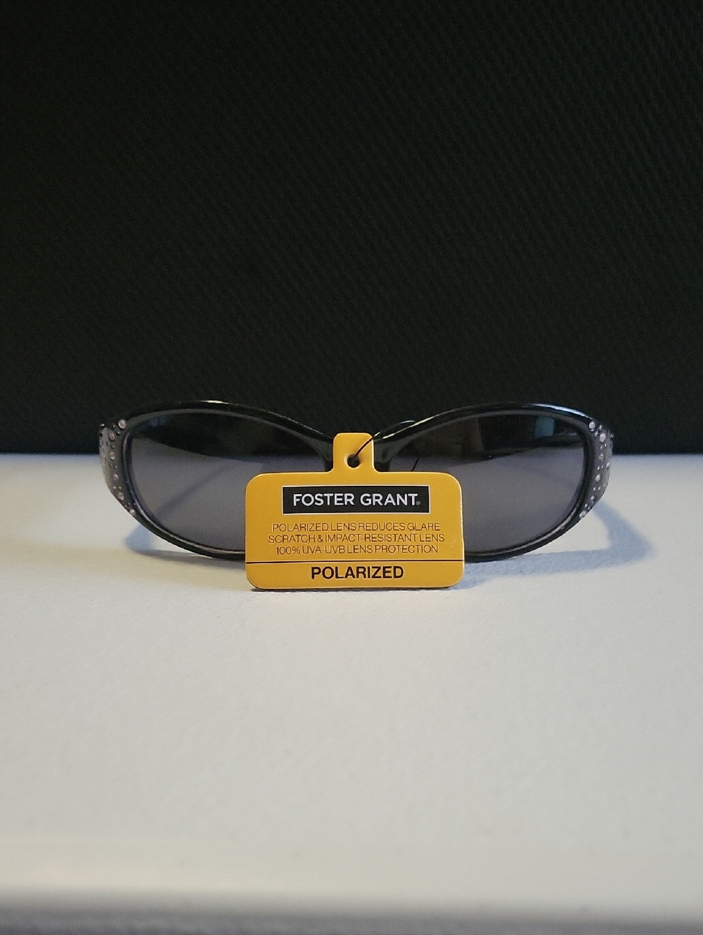 Foster Grant Black Cat-Eye Polarized Sunglasses